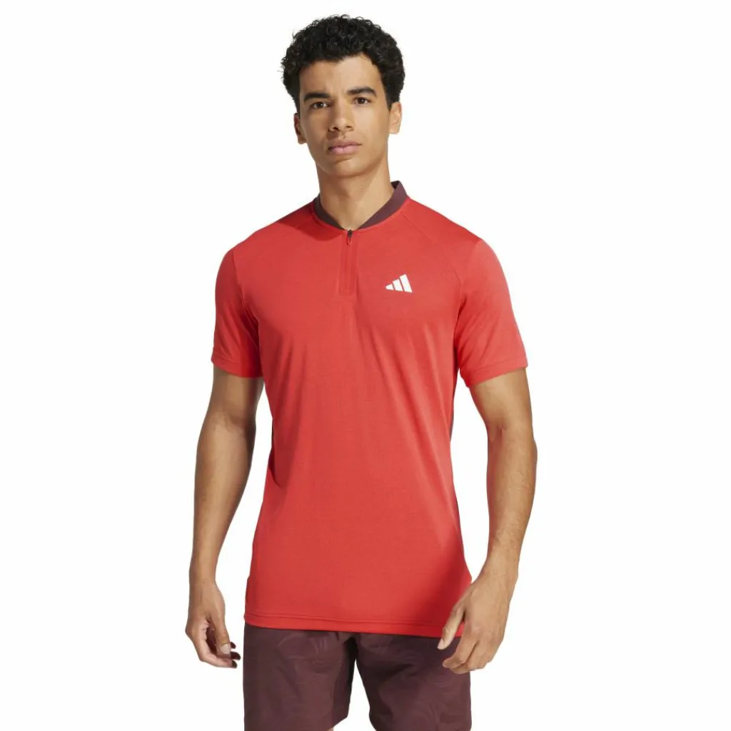 adidas Pro FreeLift tennispolo heren semi lucid red< Tenniskleding