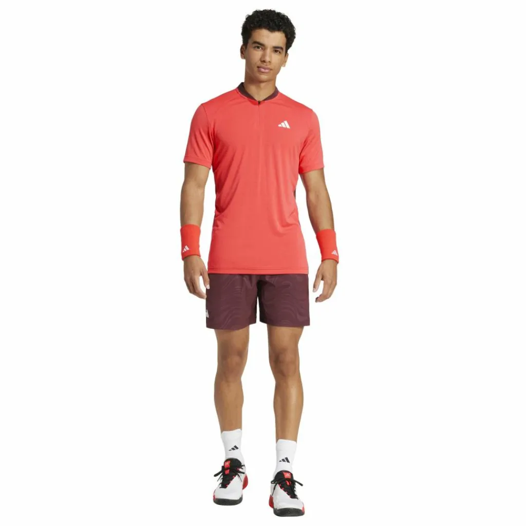 adidas Pro FreeLift tennispolo heren semi lucid red< Tenniskleding