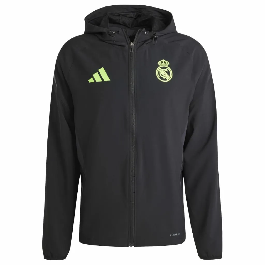 Voetbalkleding-adidas Real Madrid Tiro 25 Pro Vis Tech trainingsjack heren black