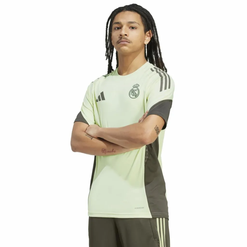 Voetbalkleding-adidas Real Madrid Tiro 25 voetbalshirt heren almost lime