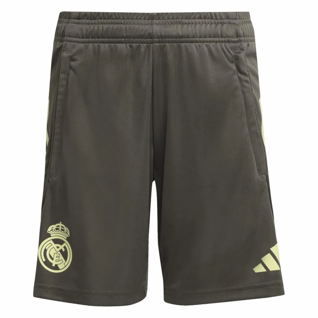 Voetbalkleding-adidas Real Madrid Tiro 25 voetbalbroekje junior utility grey