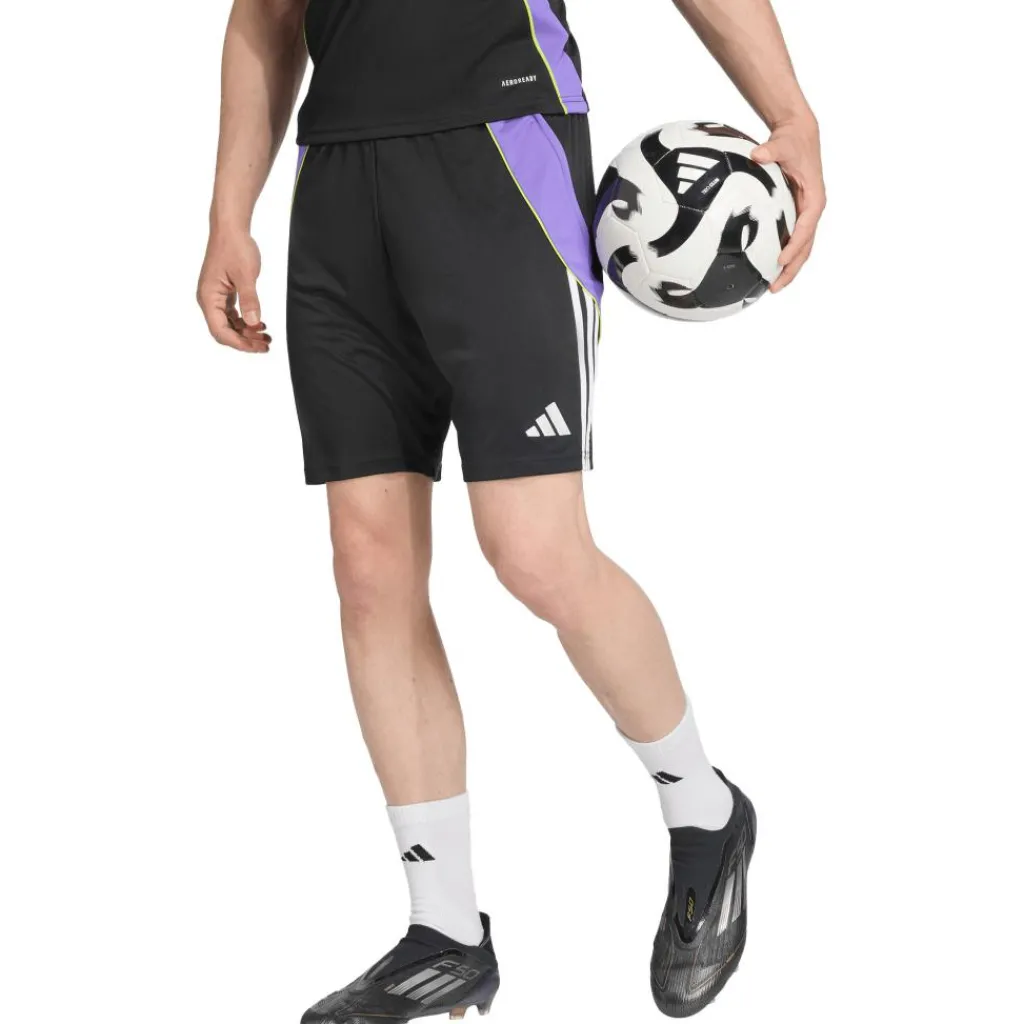 Voetbalkleding-adidas Tiro 24 voetbalbroekje heren black purple rush