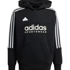 Sport Trui-adidas Tiro fleece hoodie junior black white