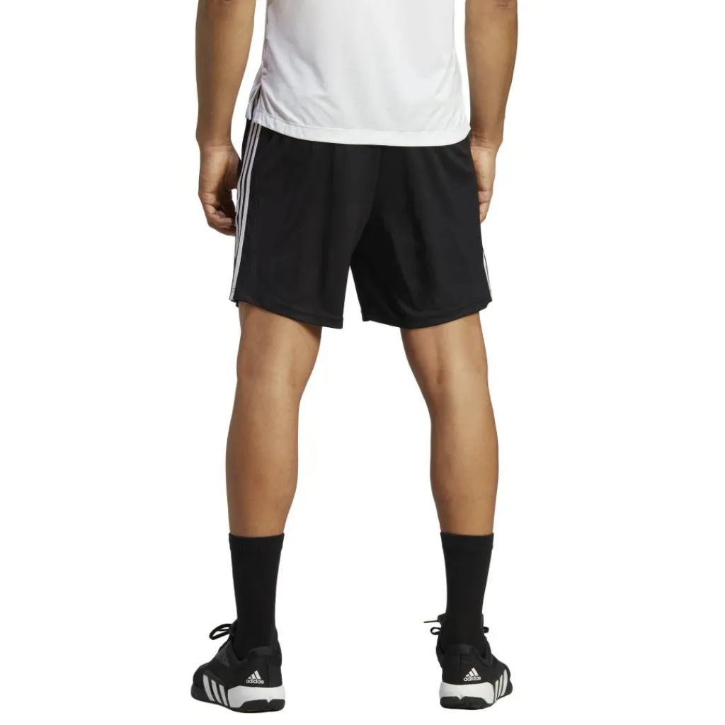 adidas Train Essentials Piqué 3-Stripes short heren black white< Broeken