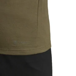 Sportshirt-adidas Train Essentials Seasonal Logo trainingsshirt  heren olive strata