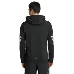 Sport Trui-adidas Train Icons 3-Stripes hoodie heren black arctic night white