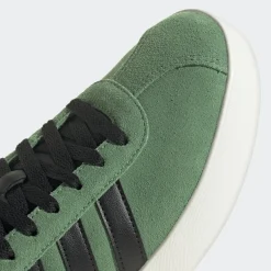 Schoenen-adidas VL Court 3.0 schoenen heren dark green core white off white