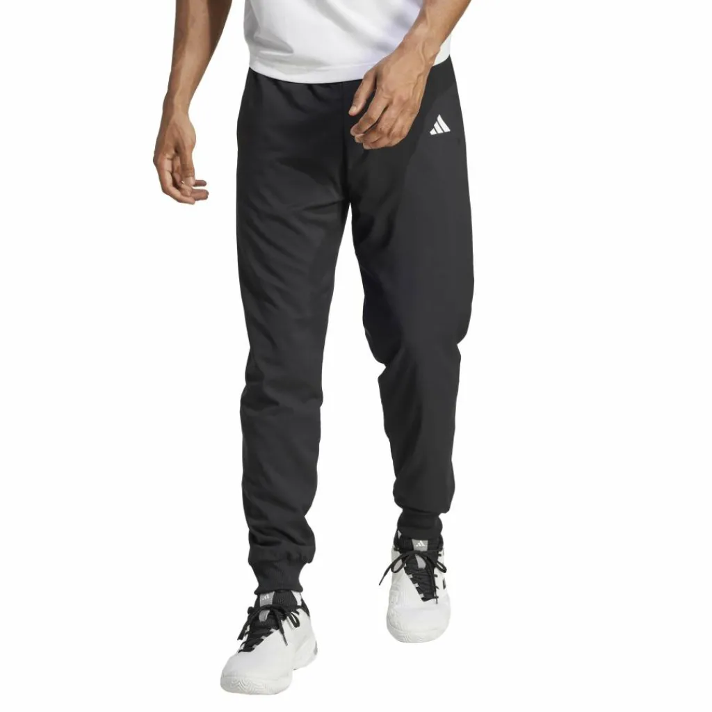 Tenniskleding-adidas Walk On trainingsbroek heren black