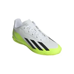 adidas X Crazyfast.4 zaalvoetbalschoenen junior white core black< Voetbalschoenen
