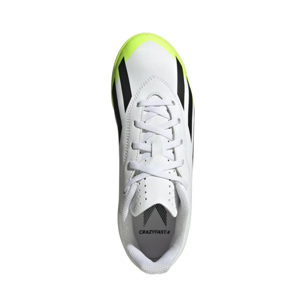 adidas X Crazyfast.4 zaalvoetbalschoenen junior white core black< Voetbalschoenen