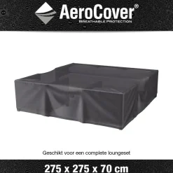 Aerocover Loungesethoes 275 x 275 x 70 antraciet< Tuinmeubelhoezen