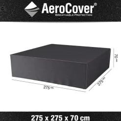 Aerocover Loungesethoes 275 x 275 x 70 antraciet< Tuinmeubelhoezen