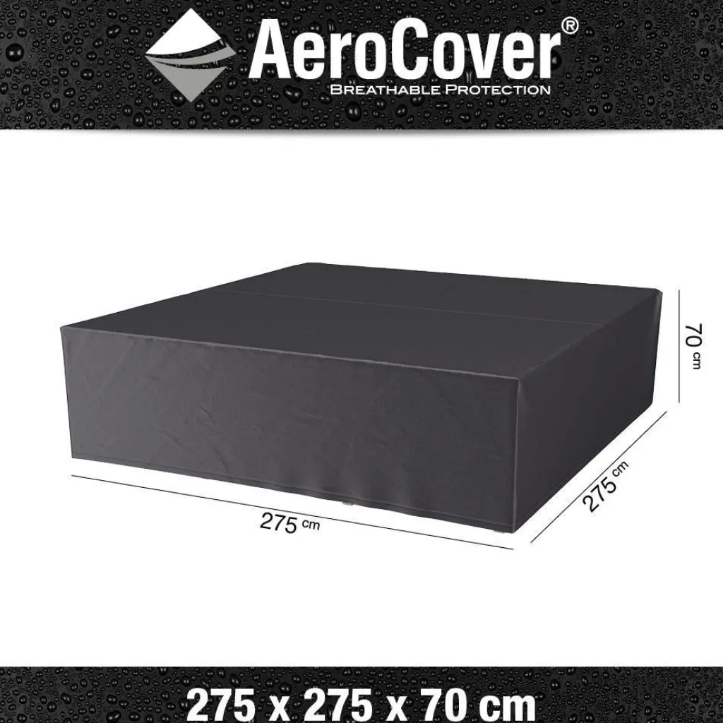 Aerocover Loungesethoes 275 x 275 x 70 antraciet< Tuinmeubelhoezen