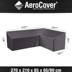Tuinmeubelhoezen-Aerocover Loungesethoes hoekset L-vorm rechts 270 x 210 x 85 x 65 antraciet