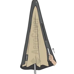 Tuinmeubelhoezen-Aerocover Parasolhoes 250 x 55-60 antraciet