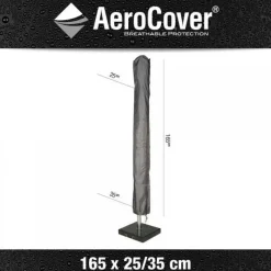 Aerocover Parasolhoes 165 x 25-35 antraciet< Tuinmeubelhoezen