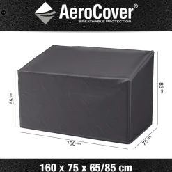 Tuinmeubelhoezen-Aerocover Tuinbankhoes 160 x 75 x H65-85 antraciet