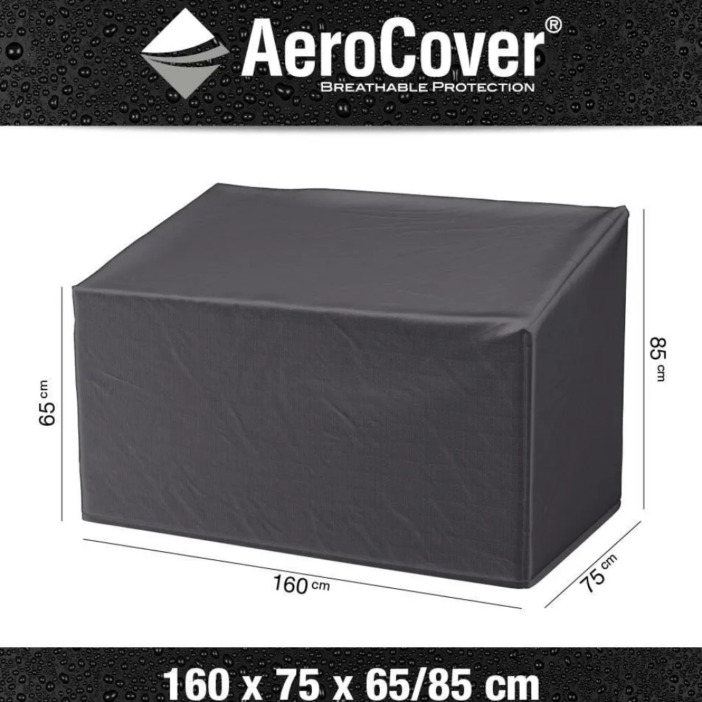 Tuinmeubelhoezen-Aerocover Tuinbankhoes 160 x 75 x H65-85 antraciet
