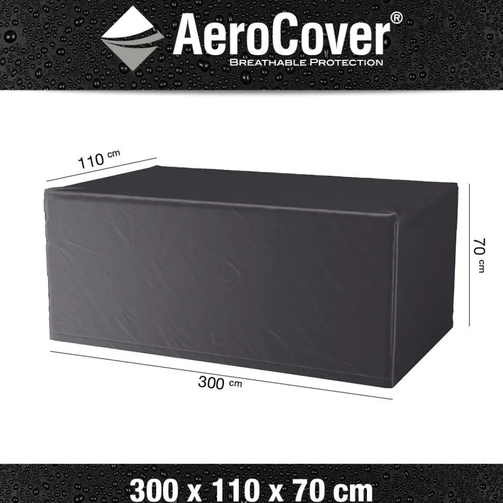 Aerocover Tuintafelhoes 300 x 110 x 70 antraciet< Tuinmeubelhoezen