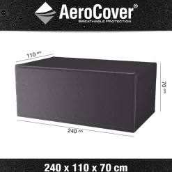 Aerocover Tuintafelhoes 240 x 110 x 70 antraciet< Tuinmeubelhoezen