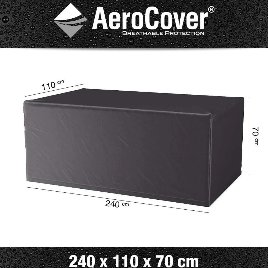Aerocover Tuintafelhoes 240 x 110 x 70 antraciet< Tuinmeubelhoezen