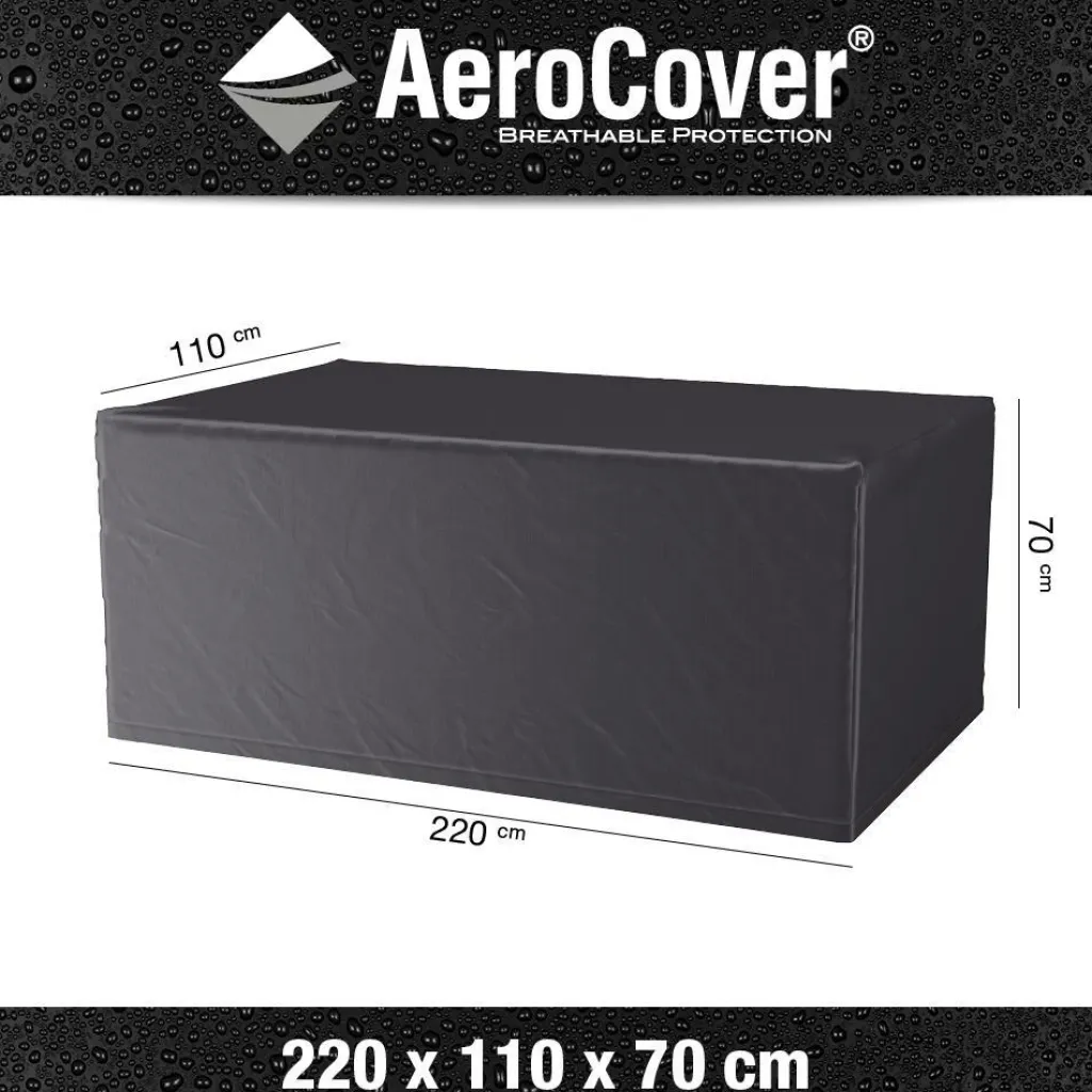 Aerocover tuintafelhoes 220 x 110 x 70 antraciet< Tuinmeubelhoezen