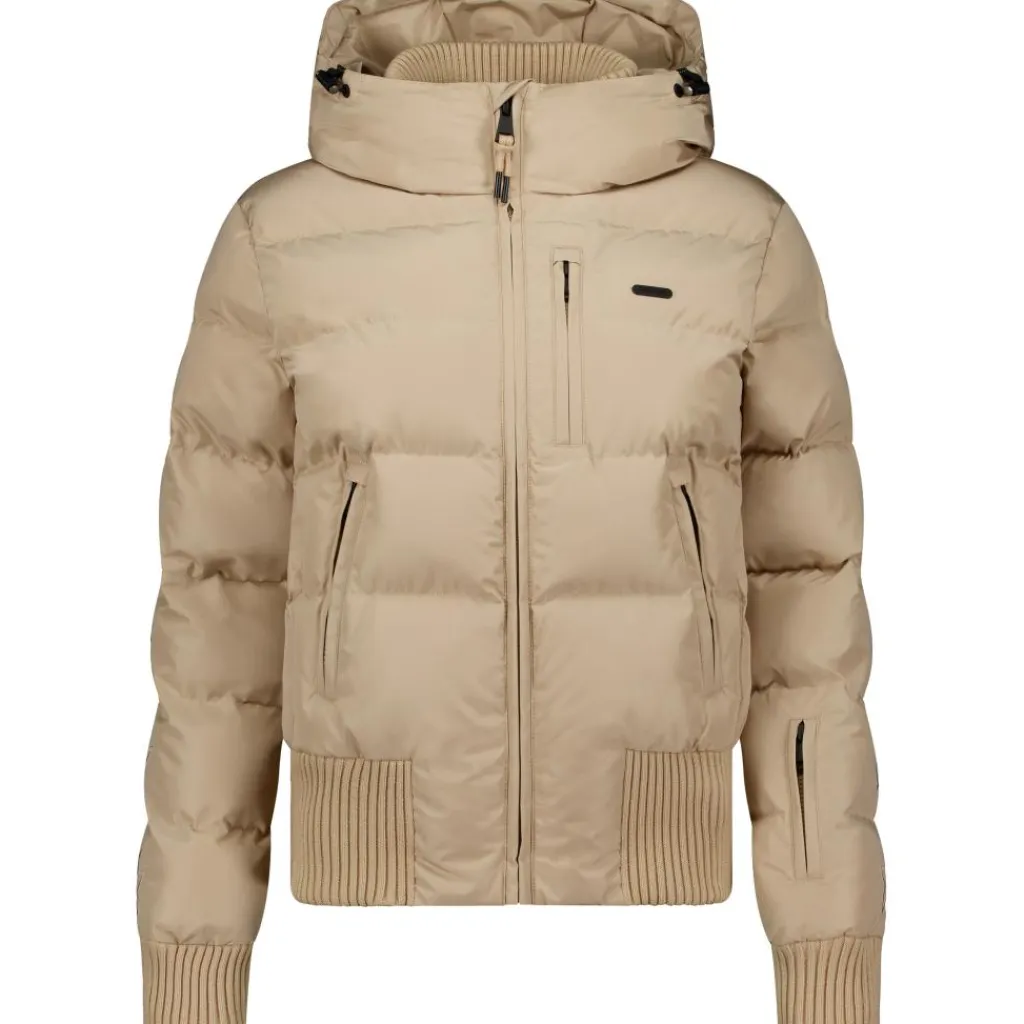 Ski Jassen|Wintersport-Airforce Taos winterjas dames beige mist
