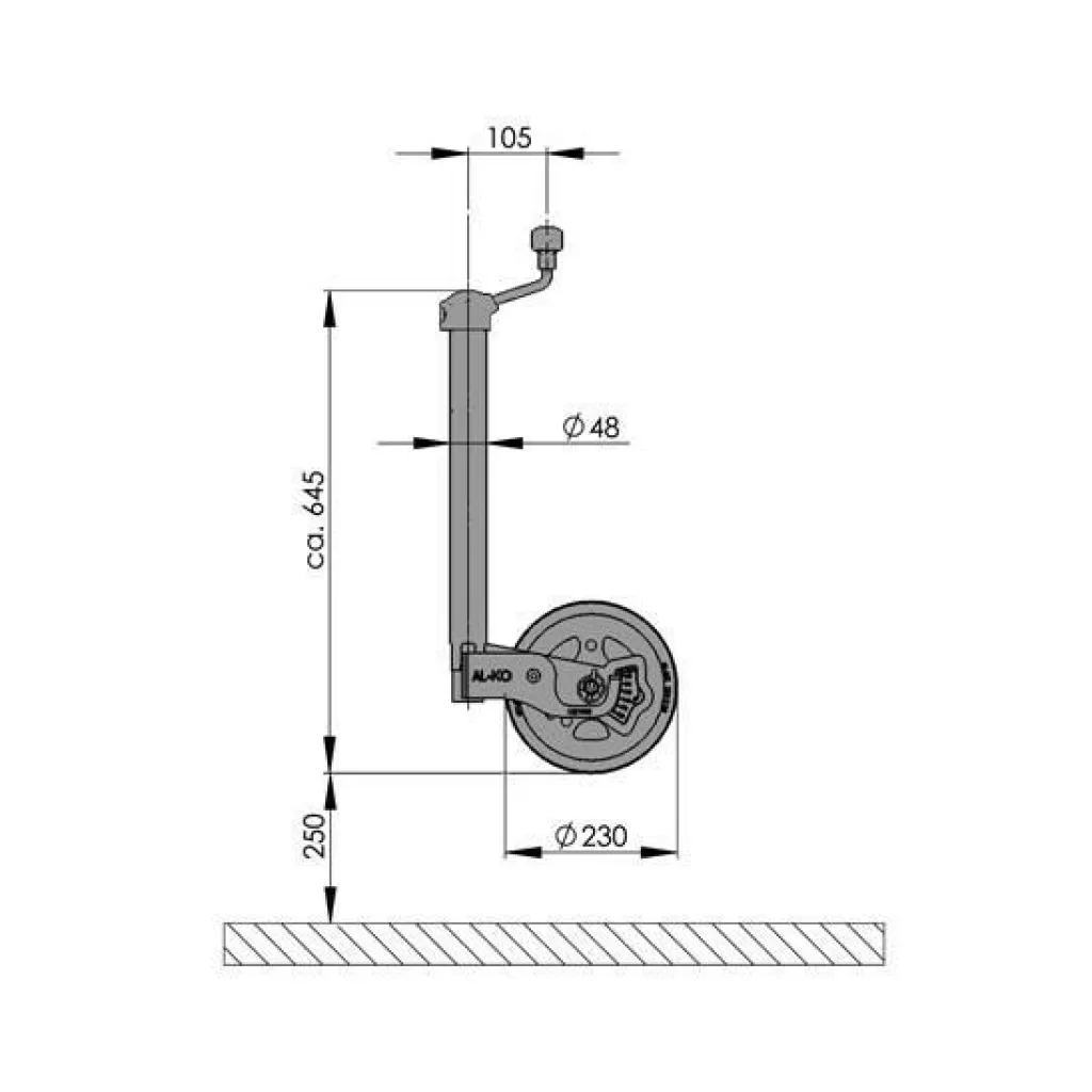 Neuswielen-Al-Ko Neuswiel met kogeldrukmeter 48mm