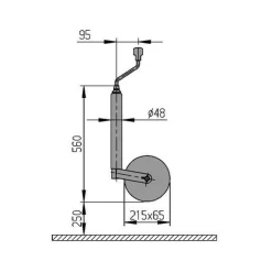 Al-Ko Plus neuswiel met kunststof velg< Neuswielen
