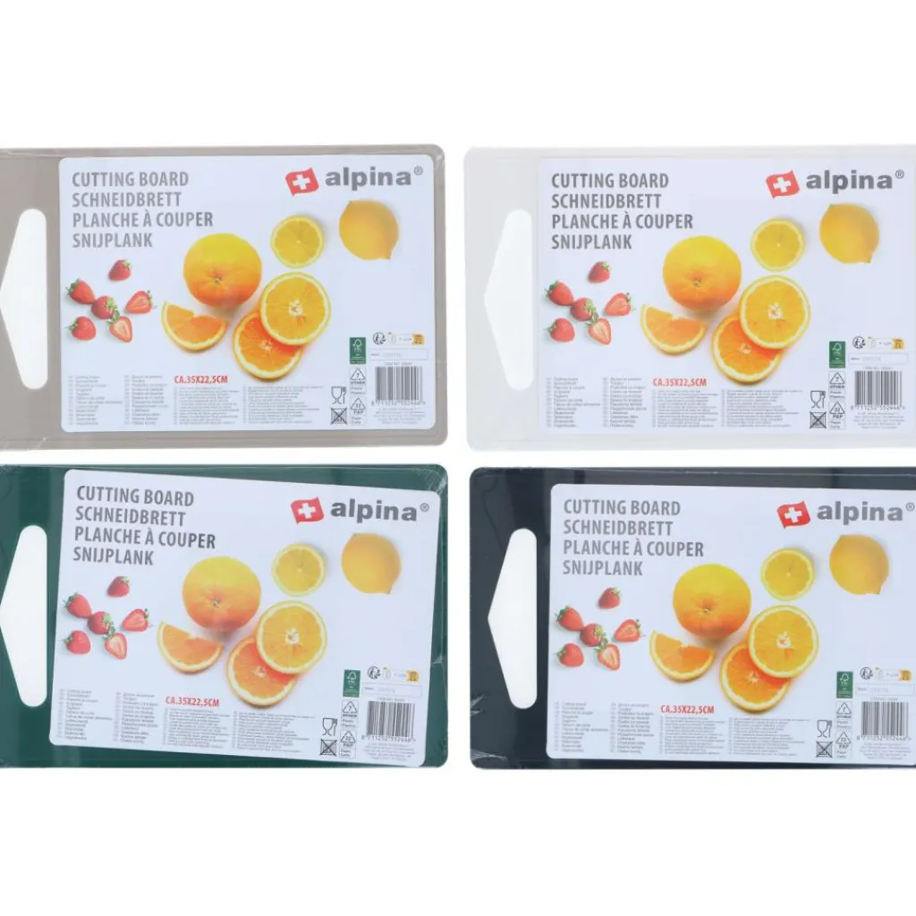 Alpina 871125255244 snijplank 4 kleuren assorti< Keukengerei