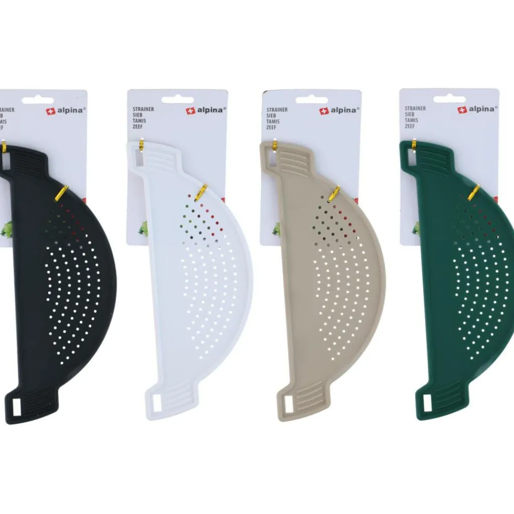 Keukengerei-Alpina Afdruiprek 4 kleuren assorti