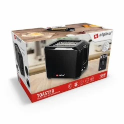 Keukenapparaten-Alpina Broodrooster zwart