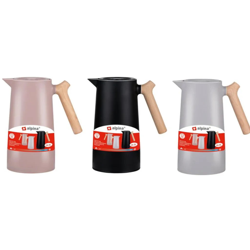 Alpina Thermoskan 1 liter assorti< (Thermos)Kannen