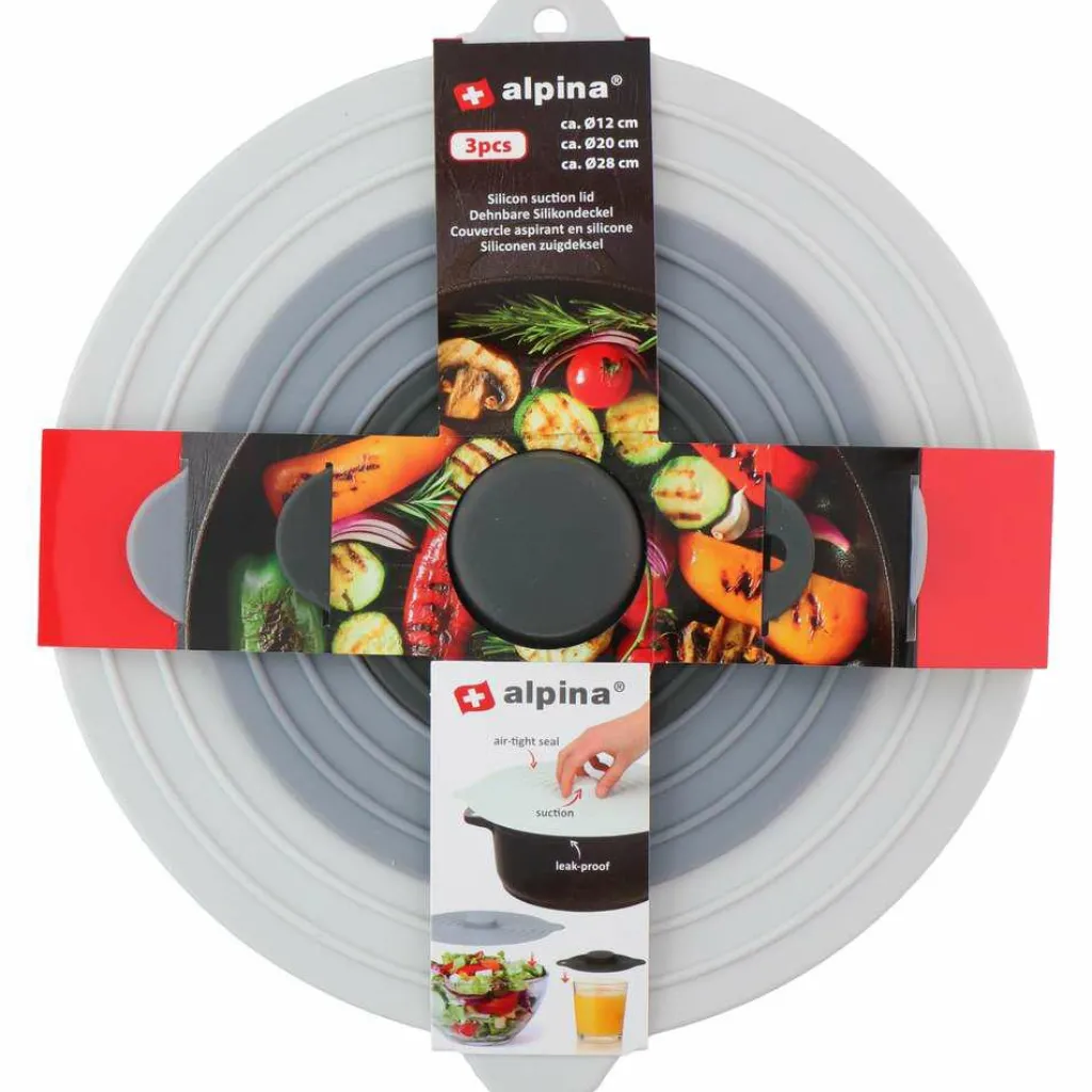 Alpina Universele zuigdeksels ø 12 - 20 - 28 cm< Pannen