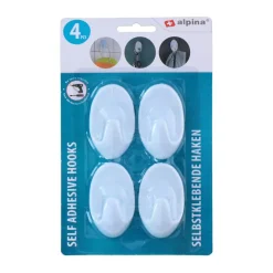 Alpina Zelfklevende Haken 4-6-8 stuks assorti< Keukengerei