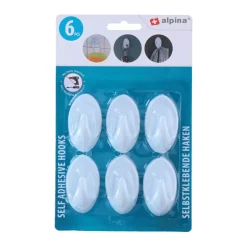 Alpina Zelfklevende Haken 4-6-8 stuks assorti< Keukengerei