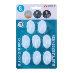 Alpina Zelfklevende Haken 4-6-8 stuks assorti< Keukengerei