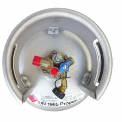 Lpg-ALUGAS Staande LPG tank met kniestuk voor vulslang