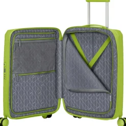 Koffersoorten|Fietsartikelen-American Tourister  Fastforward Spinner 55 koffer neon lime