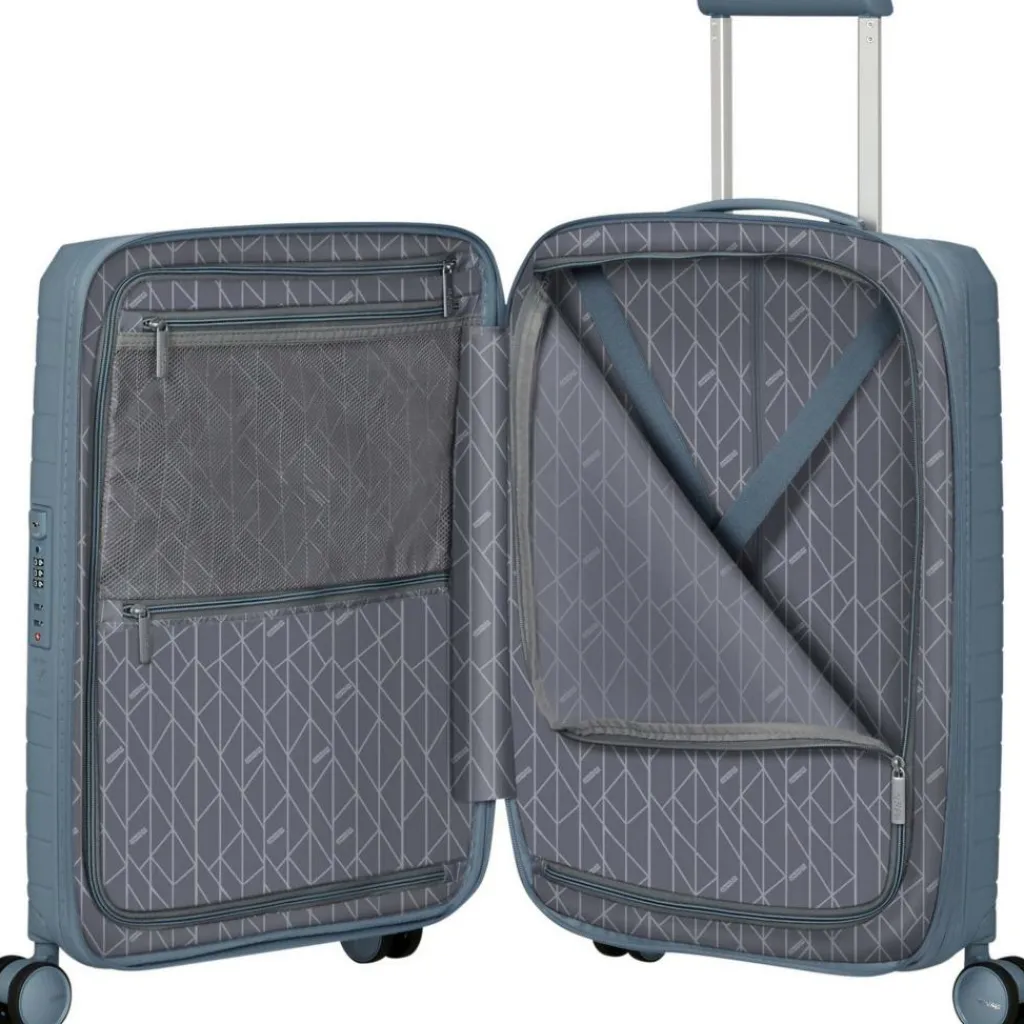 American Tourister Fastforward Spinner 55 koffer steel blue< Koffersoorten|Fietsartikelen