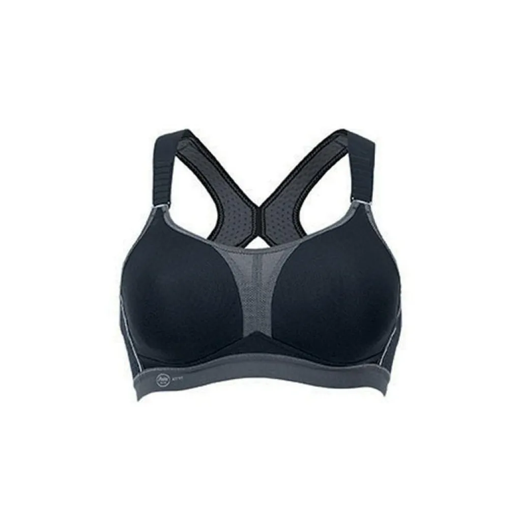 Anita DynamiX Star sport bh dames zwart antraciet< Sportbh's