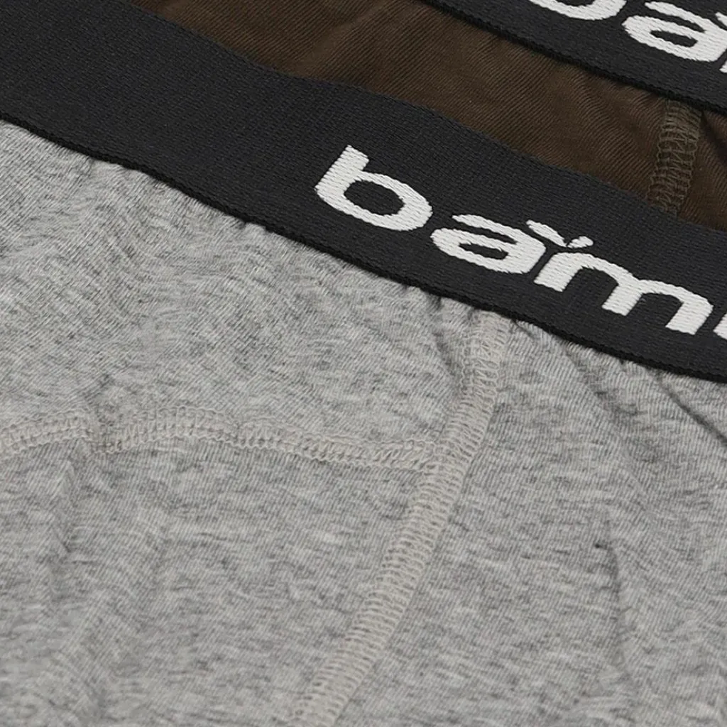 Apollo Bamboo Basic onderbroek heren grey army 2-pack< Sportondergoed