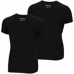 Apollo Bamboo O-hals shirt heren black 2-pack< Sportondergoed
