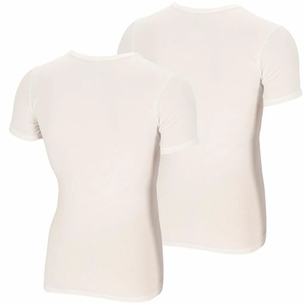 Sportondergoed-Apollo Bamboo O-hals shirt heren white 2-pack