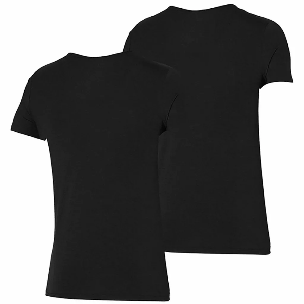 Sportondergoed-Apollo Bamboo V-hals shirt heren black 2-pack