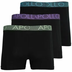 Sportondergoed-Apollo Onderbroek heren black 3-pack