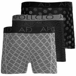 Sportondergoed-Apollo Onderbroek heren multi black 3-pack