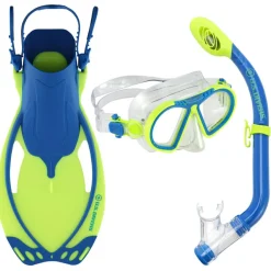 Zwemmen & Duiken-Aqua Lung Sport  Toucan snorkelset junior lime blue - S - M