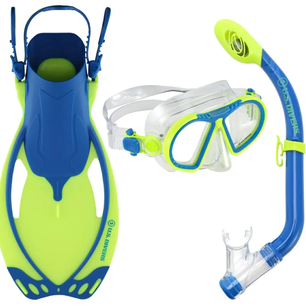 Zwemmen & Duiken-Aqua Lung Sport Toucan snorkelset junior lime blue - S - M
