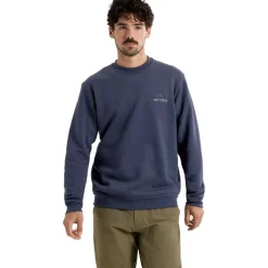 Outdoor Trui-Arc'teryx Emblem Fleece Crew sweater heren black sapphire